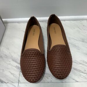 Nine West Chocolate Woven Flats